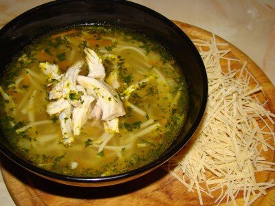 Лапша куриная домашняя