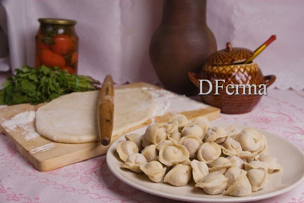 Домашние пельмени из свинины и говядины