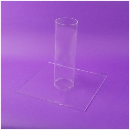Acrylic plexiglas display exhibitor TUBE WITH BASE
