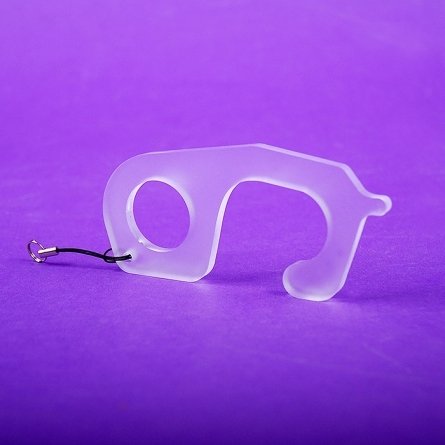 Door opener and push button perspex