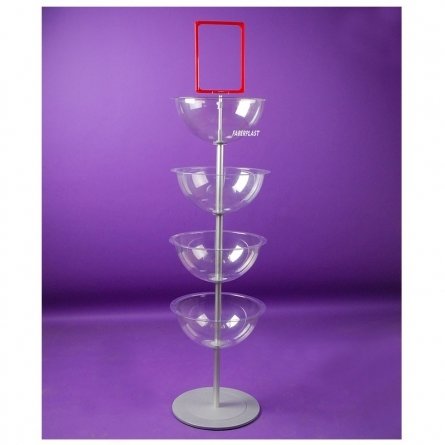 Display hemispheres with leaflet display