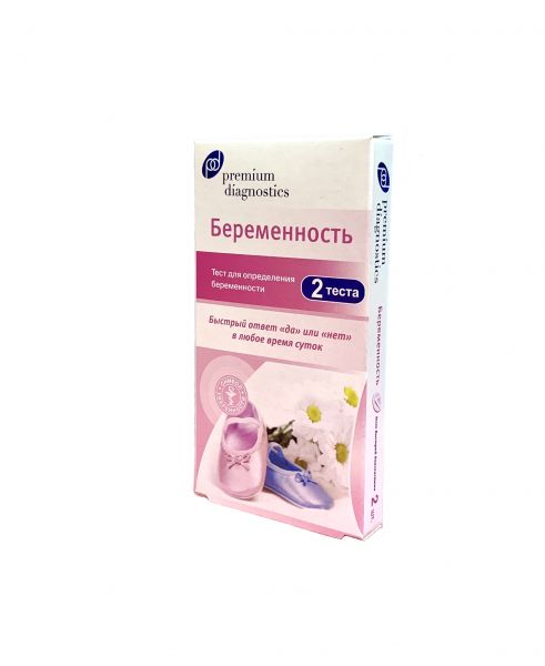Премиум диагностикс тест д/опр. беременности DS (полоска) 2 шт. в упаковке