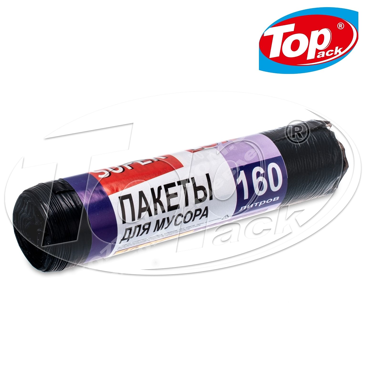 Пакет для мусора LD 90*115/160л 10шт. (черный) Top pack