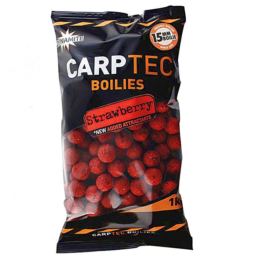 Бойлы тонущие Dynamite Baits CarpTec Strawberry 15mm 1kg