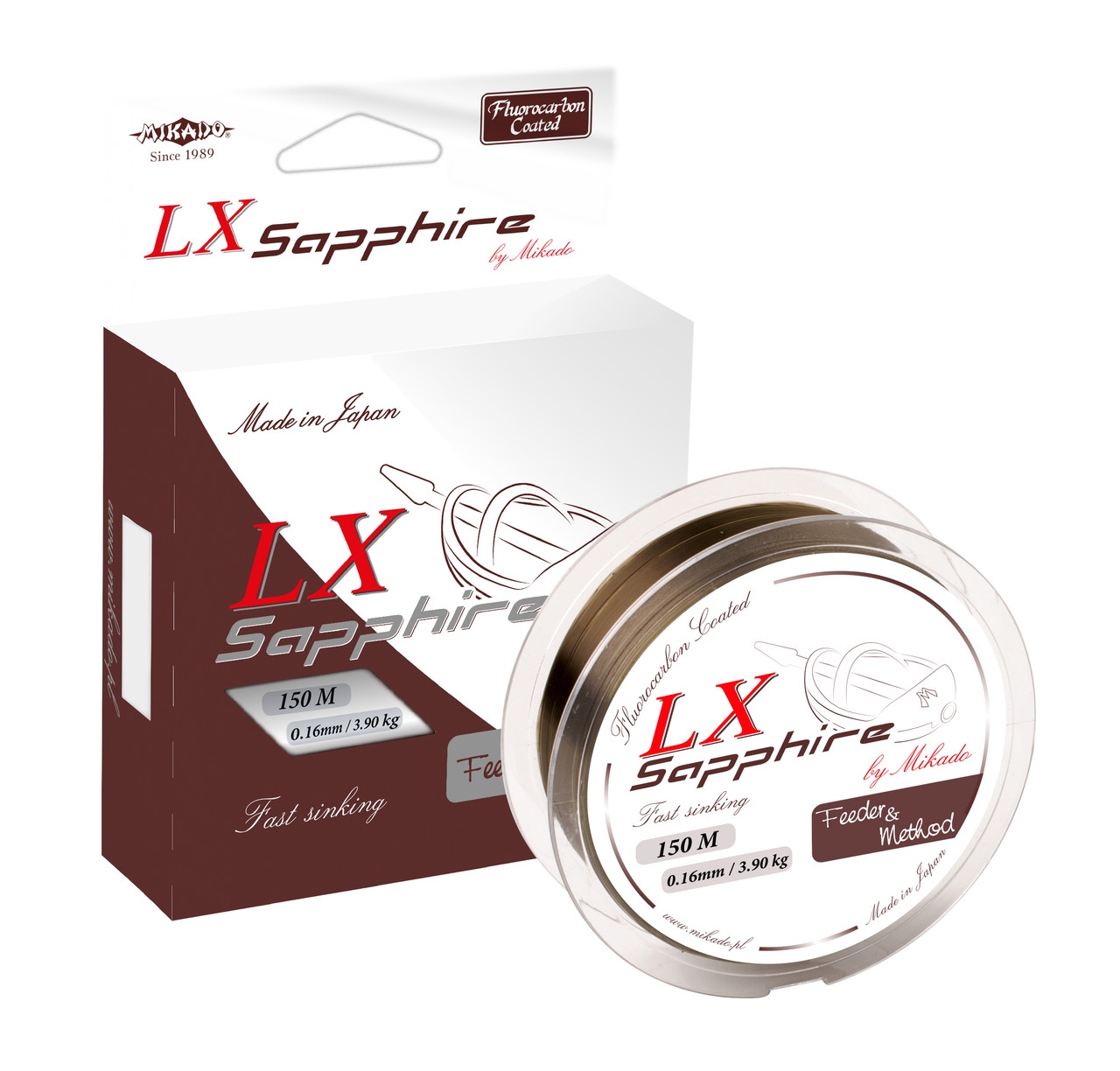 Леска Mikado Lx Sapphire Match 150м 0,20мм 5,57кг (коричневый)