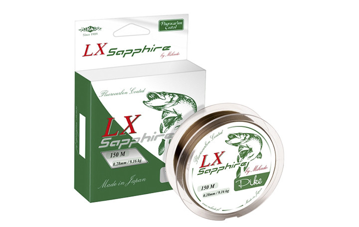 Леска Mikado Lx Sapphire Pike 150м 0,25мм 8,4кг (оливковый)