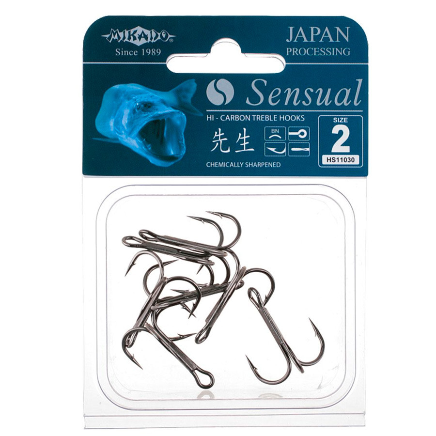 Крючок-тройник Mikado Sensual Treble Hook №10 10шт. (black nickel)