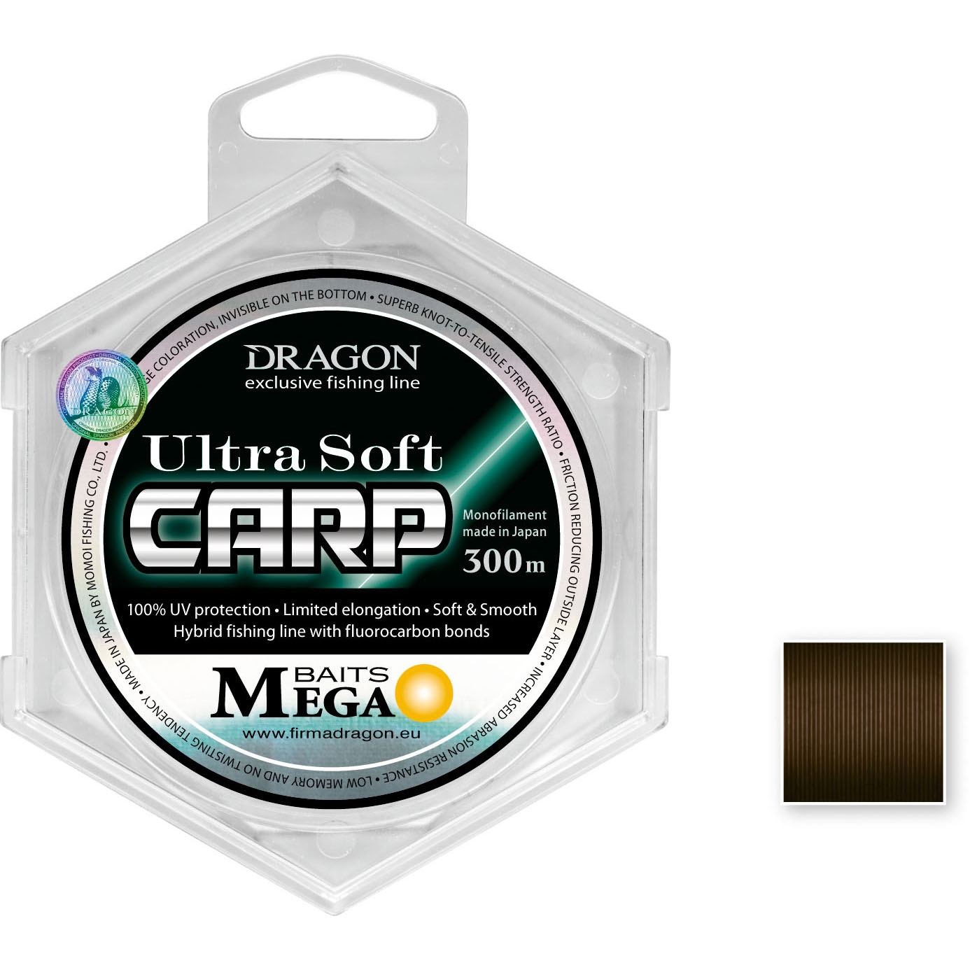 Леска карповая Dragon/MOMOI Mega Baits Ultra Soft Carp 300м 0.40