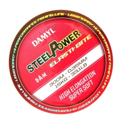 Леска DAM DAMYL Steelpower Elasti-Bite Mono 0,22мм 300м 6.7кг (hi-viz pink)
