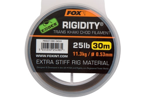 Поводковый материал Fox Edges Rigidity 0.53mm 25lb 30m