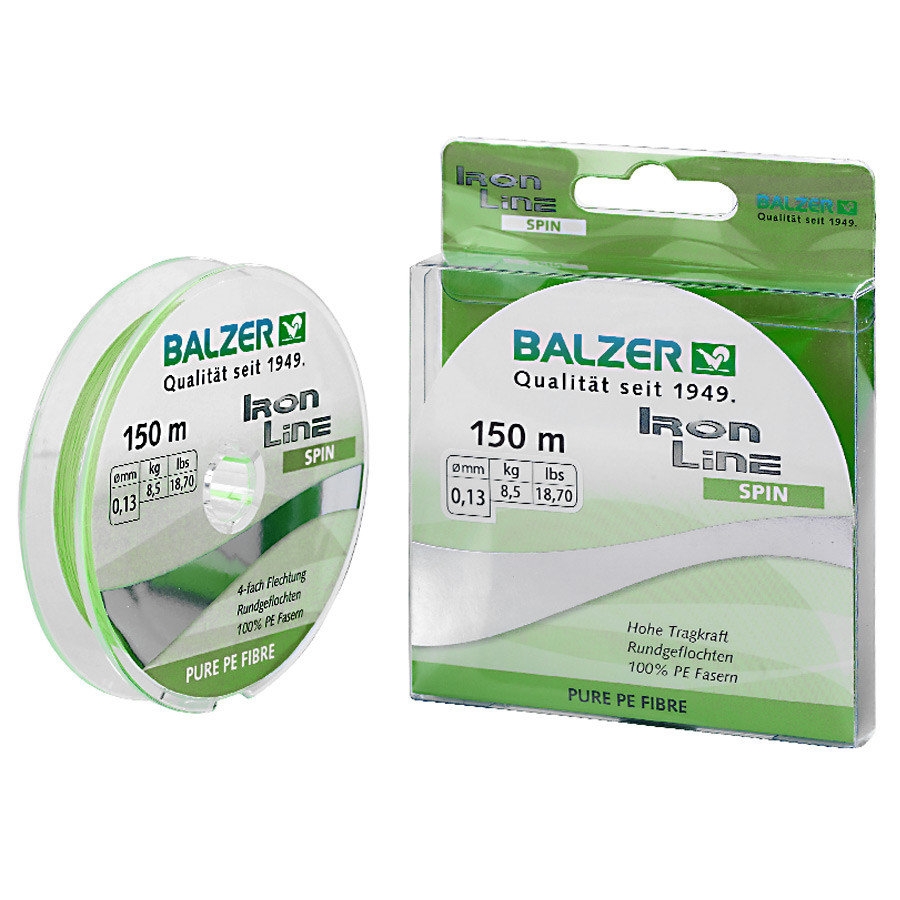 Шнур Balzer Iron Line 4x Chartreuse 150м 0.16мм 10,2кг (салатовый) 