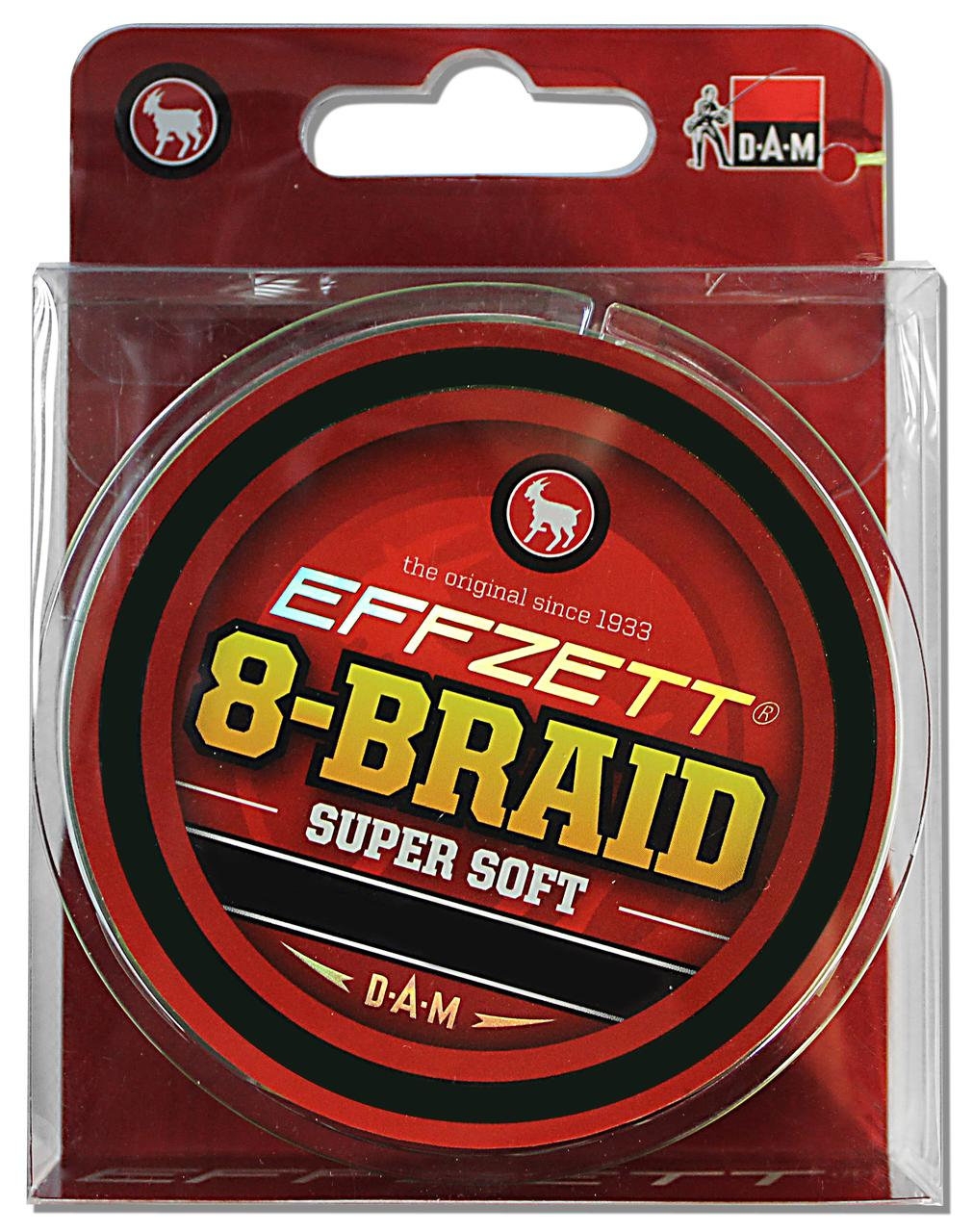 Шнур DAM Effzett 8-BRAID 125м 0,25мм 22,7кг (yellow) 