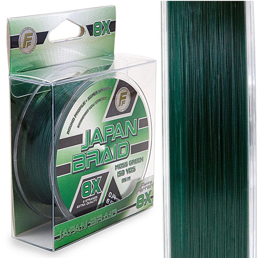 Шнур Lineaeffe FF Japan Braid 8X Moss Green 135м/150yds 0.06мм FishTest-4.00кг 