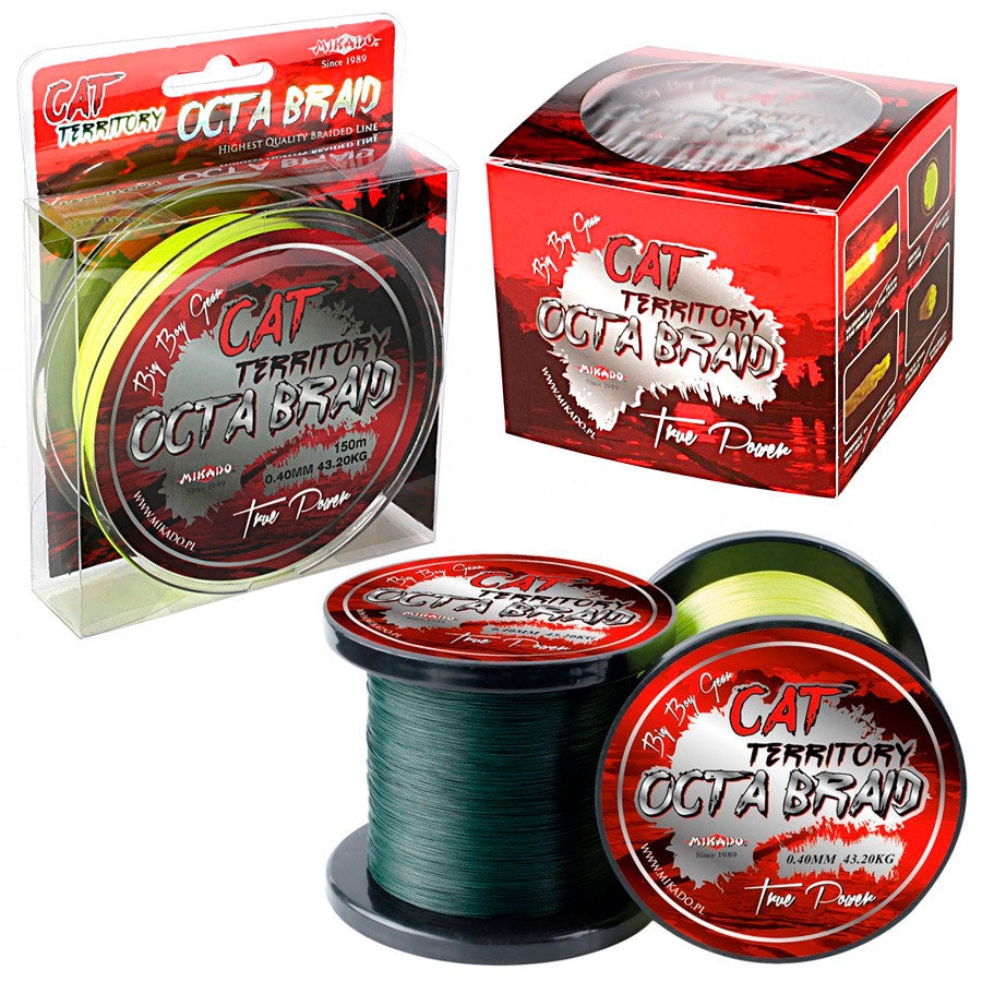 Шнур Mikado Cat Territory 8 Octa Braid 150м 0,50мм 53,30кг yellow 