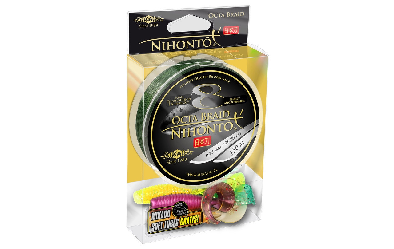 Шнур Mikado Nihonto 8 Octa Braid 150м 0,20мм 18,10кг green 