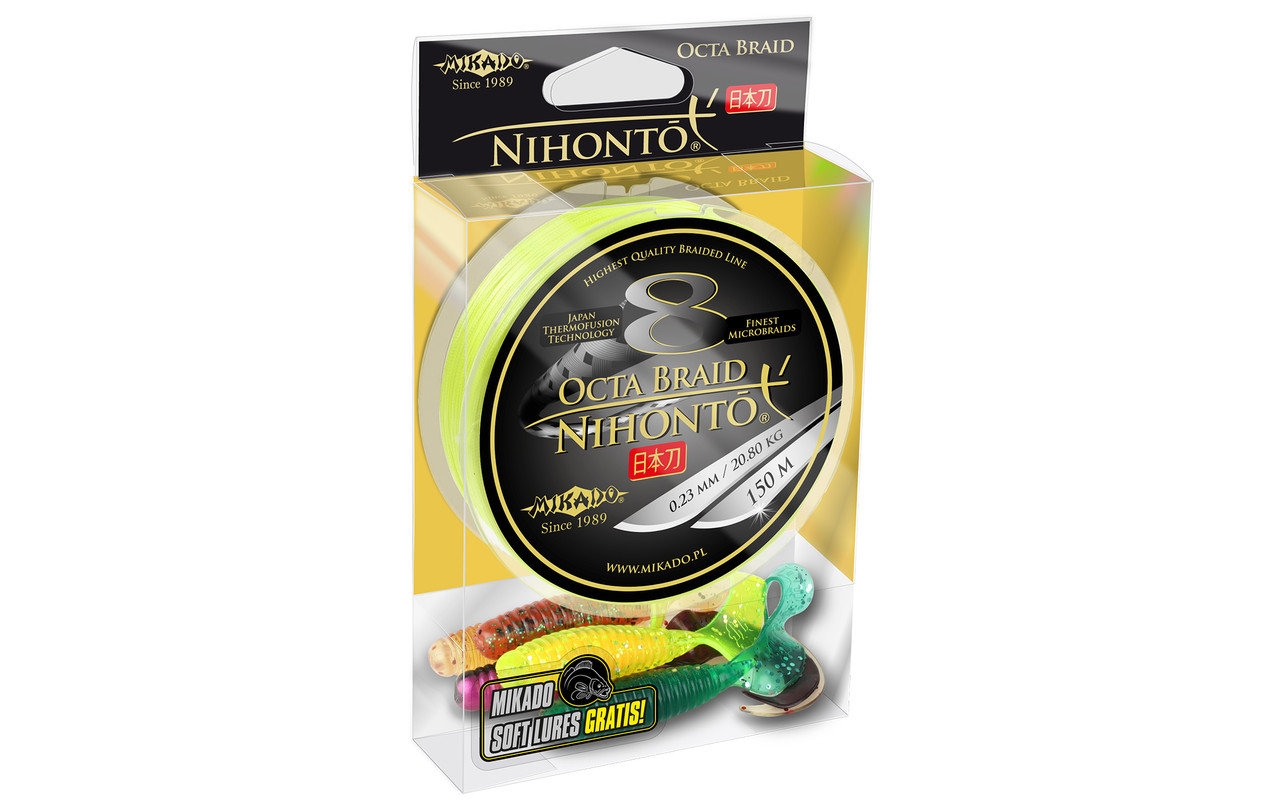 Шнур Mikado Nihonto 8 Octa Braid 150м 0,35мм 35,40кг fluo 
