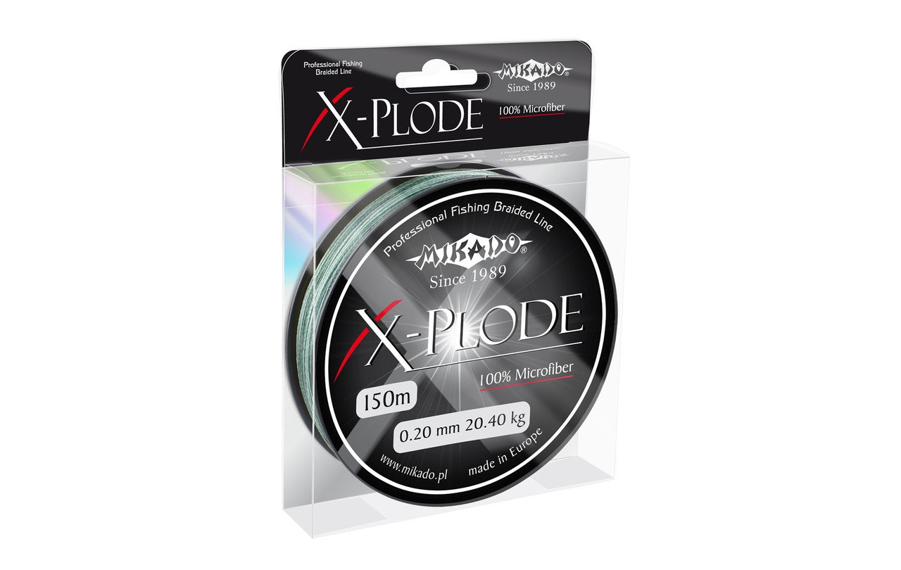 Шнур Mikado X-Plode Braid 150м 0,18мм 18,35кг green 