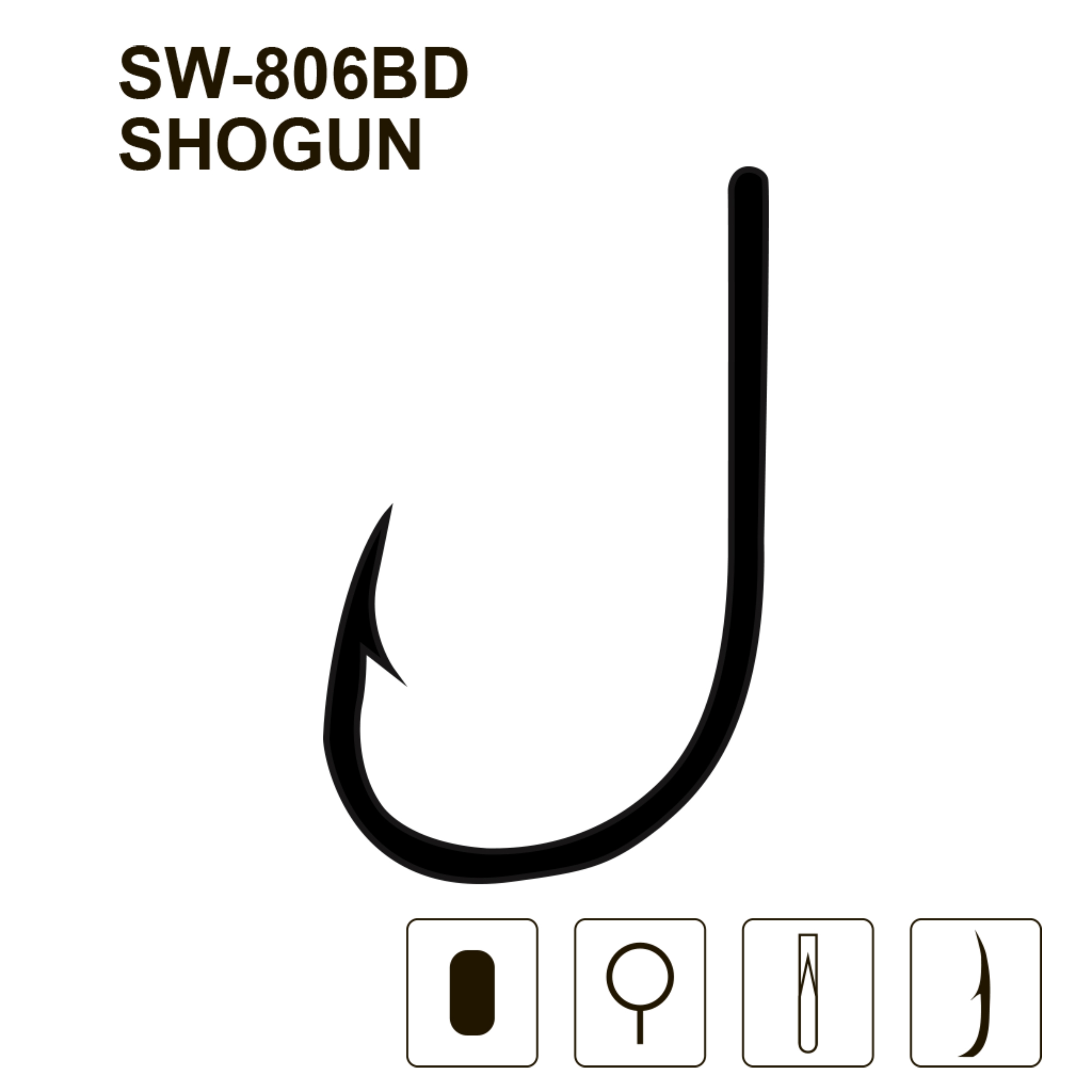Крючки MiniMax Shogun SW-806BD  # 4 BLN 10шт. ring