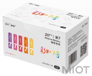 Батарейки Xiaomi ZMi ZI7 Rainbow AAA batteries 40 шт
