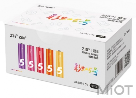 Батарейки Xiaomi ZMi ZI5 Rainbow AA batteries 40 шт