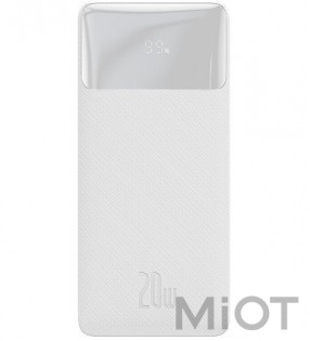 Універсальна батарея Baseus Bipow Digital Display Power bank 20000mAh 20W White (PPDML-M02)