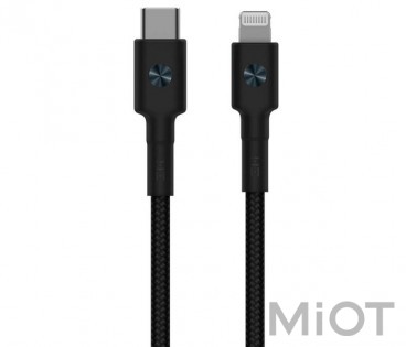 Кабель Xiaomi ZMi AL873 USB-C - Lightning Black Kevlar 1m